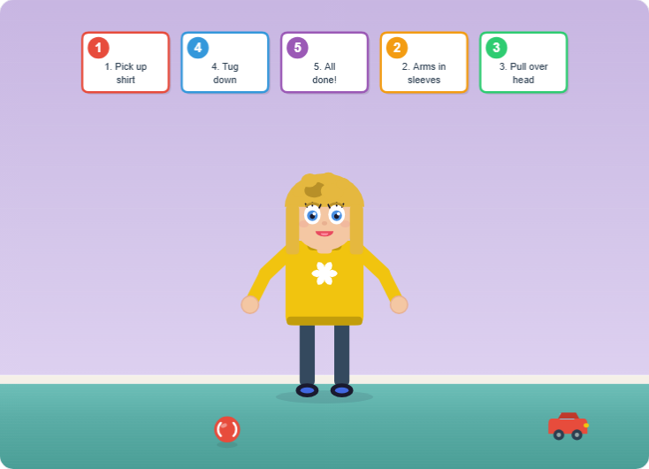 Interactive ADHD motor planning explorer showing sequencing, timing, and dual task challenges