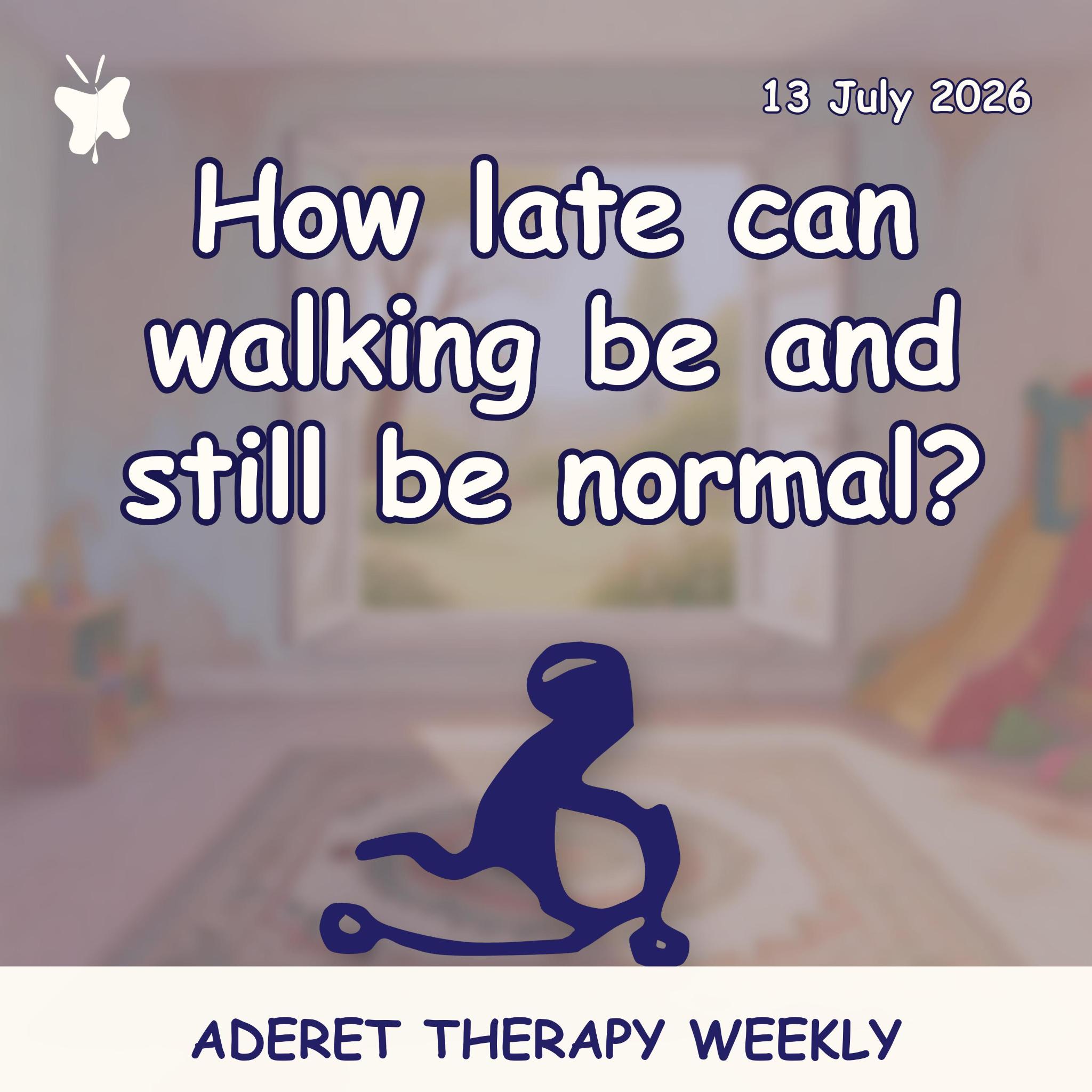 Aderet Therapy Weekly podcast cover: silhouette of a child on a ride-on toy in a blurred playroom, 13 July 2026